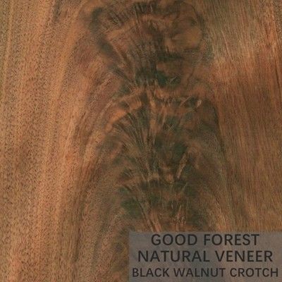 I fogli da impiallacciatura di legno naturali della biforcazione del grano dividono la noce americana tagliata