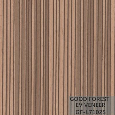 La zebra dell'impiallacciatura di EV ha costruito il legno per impiallacciare il grano diritto di colore naturale