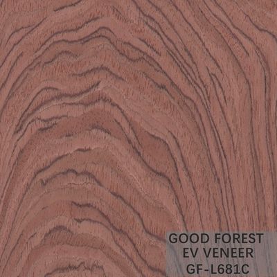 La corona di legno costruita di Bubinga dell'impiallacciatura ha tagliato il legno per impiallacciare le tecniche tagliate affettate