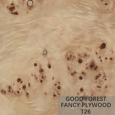 Impiallacciatura su misura del principale canale di Burl Veneer Plywood Board Fancy