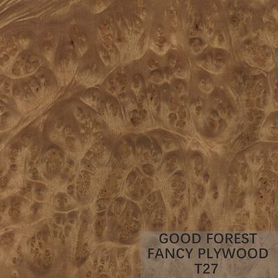 Impiallacciatura su misura del principale canale di Burl Veneer Plywood Board Fancy