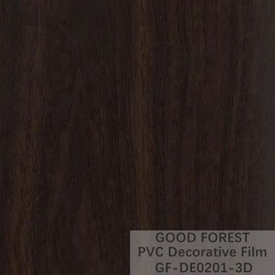 Film nero decorativo del PVC grano di legno di larghezza di 1330mm - di 1260mm