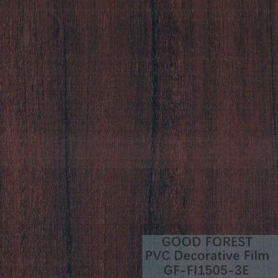 Film interno del PVC del ODM che produce delle bolle su colore rosso del grano di legno decorativo