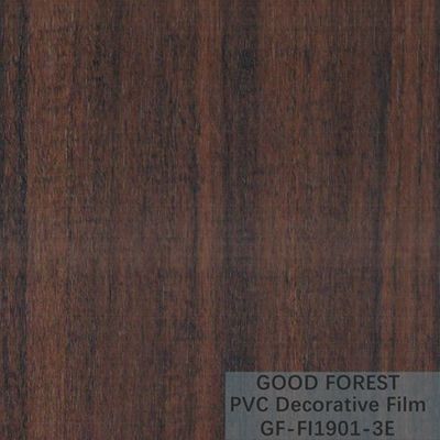 Film interno del PVC del ODM che produce delle bolle su colore rosso del grano di legno decorativo