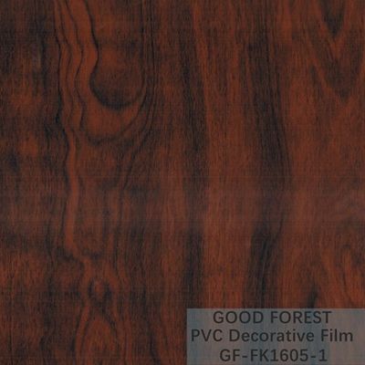 Film interno del PVC del ODM che produce delle bolle su colore rosso del grano di legno decorativo