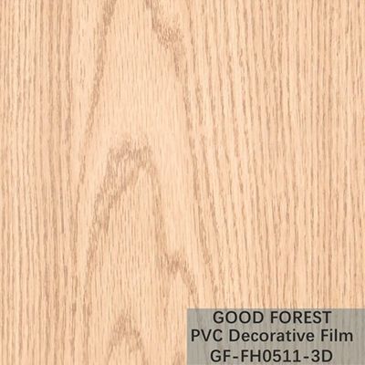 Tipo giallo-chiaro decorativo di colore della bolla del film del PVC di legno del grano dell'OEM