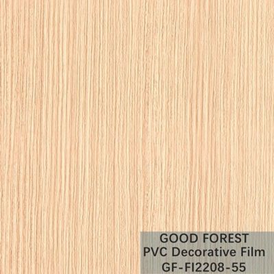 Tipo giallo-chiaro decorativo di colore della bolla del film del PVC di legno del grano dell'OEM