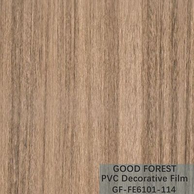 Grano di legno del film del PVC di fluidità di resistenza decorativa del graffio