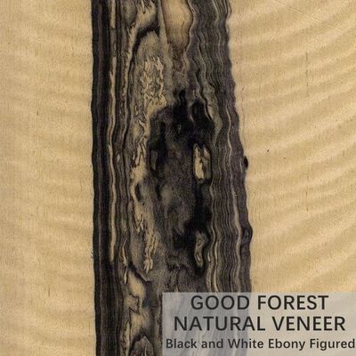 La corona di legno naturale dell'impiallacciatura della mobilia del ODM ha tagliato l'ebano in bianco e nero