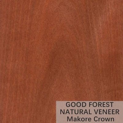 La corona di legno naturale dell'impiallacciatura di Makore di colore ha tagliato il servizio su misura grano