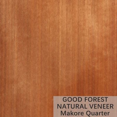 La corona di legno naturale dell'impiallacciatura di Makore di colore ha tagliato il servizio su misura grano