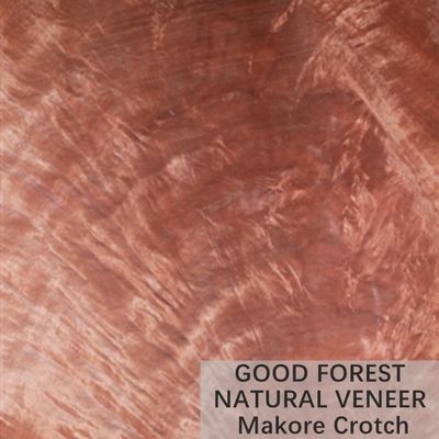 La corona di legno naturale dell'impiallacciatura di Makore di colore ha tagliato il servizio su misura grano