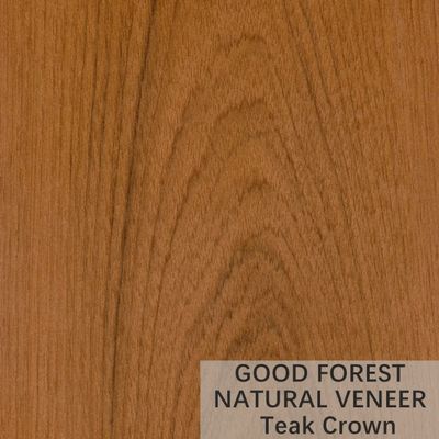 La corona naturale dell'impiallacciatura di legno naturale del tek ha tagliato la certificazione del FSC dell'impiallacciatura