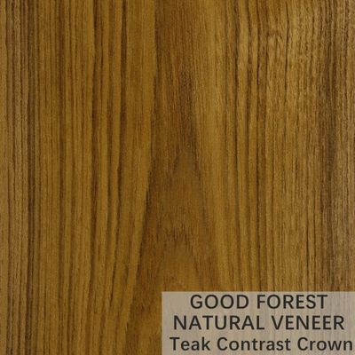 La corona naturale dell'impiallacciatura di legno naturale del tek ha tagliato la certificazione del FSC dell'impiallacciatura