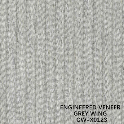 La decorazione 3100mm di iso ha costruito l'impiallacciatura di legno Wing Exotic Grain Grey Color insolito