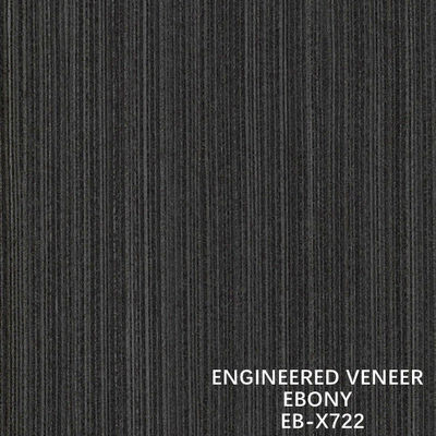 Porte e finestre Slice Cut Recon Ebony Impiallacciatura di legno X722 Fineline Grain Black Color ISO