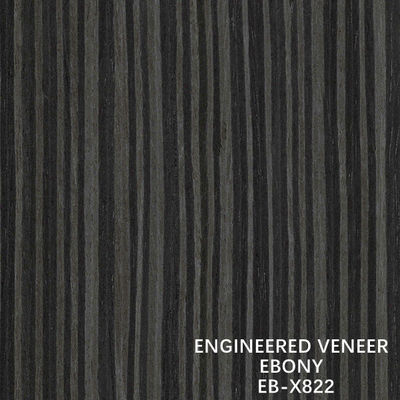 X822 il grano diritto Grey Color Artificial Ebony Wood impiallaccia per i materiali di sport