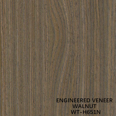 Rivestimento murale impiallacciato in legno di noce nero ingegnerizzato H651N colore marrone a grana dritta