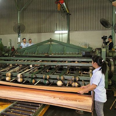 Il quarto naturale americano su misura dell'impiallacciatura di legno di quercia ha tagliato/grano diritto tinto ha fumato per la decorazione dell'hotel
