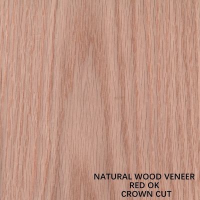 La corona ha tagliato l'impiallacciatura di legno di quercia rossa del grado 0.5mm del Aaa del grano per il fronte e la porta della mobilia