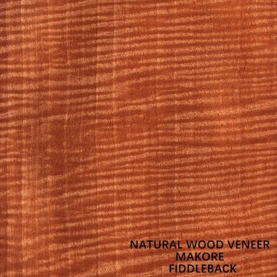 Impiallacciatura Fiddle Back Grain diritto di legno dell'Africa Makore degli strumenti musicali