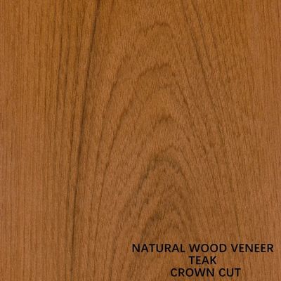 Il legno naturale del tek della decorazione impiallaccia la lunghezza tagliata piana del grano 2050-3200mm della corona