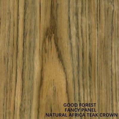 Impiallacciatura di legno di teak africano naturale Grano della corona del pannello di compensato fantasia per pannelli di mobili e armadi