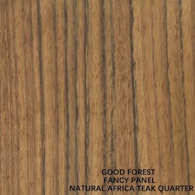 Lunghezza compensata operata 2440/2745mm dell'impiallacciatura di legno del quarto di legno africano naturale affrontato del tek per le porte interne