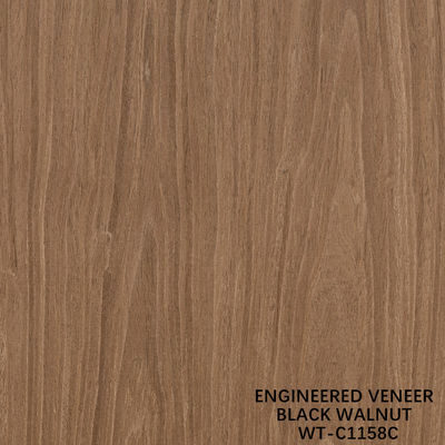 Legno ricostituito Veneer Noce Flat Cut Crown Grain 0.15-0.6mm Marrone Per Porta