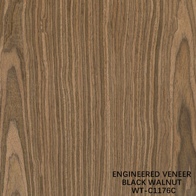 Legno ricostituito Veneer Noce Flat Cut Crown Grain 0.15-0.6mm Marrone Per Porta