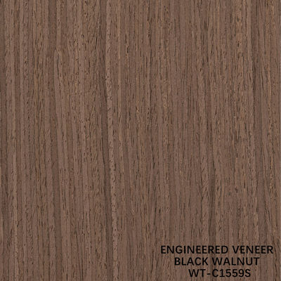 Veneer di legno di noce americano ricostituito 0.15-0.60mm Servizio personalizzato Quarter Cut Fine Line For Decoration