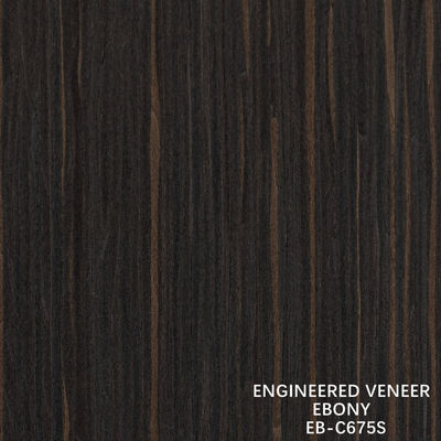 Veneer di legno ingegnerizzato di colore ebano rettilineo per legno compensato di lusso 640-1220 mm larghezza splicing
