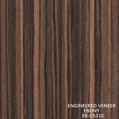 Ricon Ebony Wood Veneer Slice Cut Straight Grain Double Color per la decorazione della porta e dell' armadio