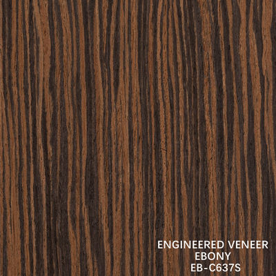 Ricon Ebony Wood Veneer Slice Cut Straight Grain Double Color per la decorazione della porta e dell' armadio