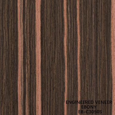 Legno di ebano artificiale, rivestimento a grano verticale, colore rosso 2200-3100 mm, lunghezza per decorazioni alberghiere EB-C1519S / 3036S / 3050S