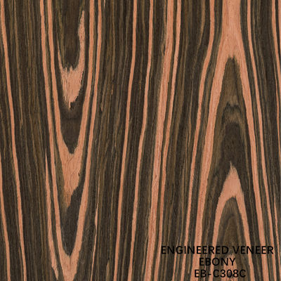 Legno ricostituito ingegnerizzato Veneer Crown Cut Ebony 0,15-0,60 mm di spessore per interni di auto