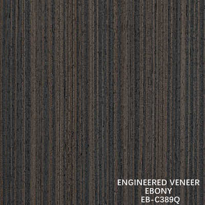 Impiallacciatura in legno ingegnerizzato marrone EB-C389Q / 916Q / 1238Q / 1320Q Impiallacciatura di ebano taglio a quarti Fineline per porte e frontali di armadi