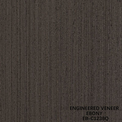 Impiallacciatura in legno ingegnerizzato marrone EB-C389Q / 916Q / 1238Q / 1320Q Impiallacciatura di ebano taglio a quarti Fineline per porte e frontali di armadi