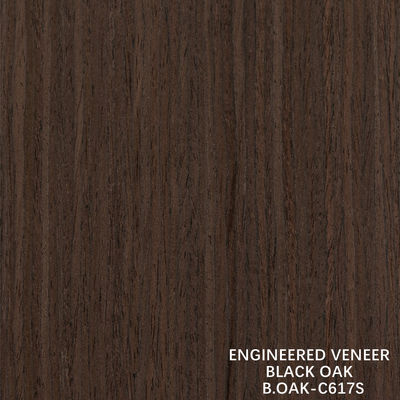 Fabricato in legno di lusso Black Oak Straight Grain Slice Cut Splicing