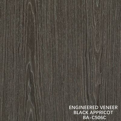 Top A Veneer di legno ingegnerizzato lavato nero albicocca corona grano colore scuro per la decorazione degli armadi dell'hotel