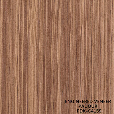 Ingegneria del legno Veneer Padouk Straight Grain Slice Cut Technics Spessore 0,5 mm per la faccia del gabinetto