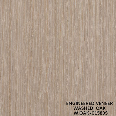 Tecnica di taglio in fette di legno di quercia lavato ricostituito Grano verticale Standard Dimensione 2500 * 640mm Tavola decorativa interna