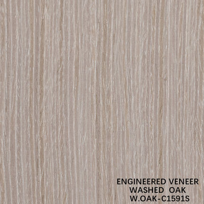 Tecnica di taglio in fette di legno di quercia lavato ricostituito Grano verticale Standard Dimensione 2500 * 640mm Tavola decorativa interna