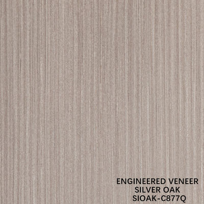 Taglio in fette ricostituito in legno di quercia d'argento Finitura di legno di quercia lunghezza 2500-3100mm Può essere personalizzato per il rivestimento delle pareti