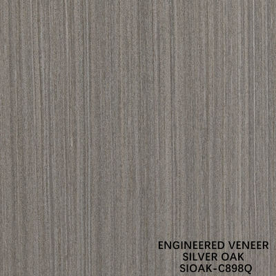 Taglio in fette ricostituito in legno di quercia d'argento Finitura di legno di quercia lunghezza 2500-3100mm Può essere personalizzato per il rivestimento delle pareti
