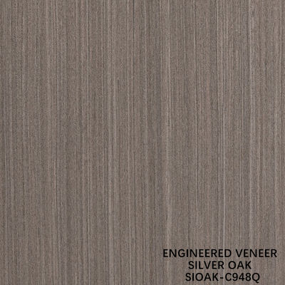 Taglio in fette ricostituito in legno di quercia d'argento Finitura di legno di quercia lunghezza 2500-3100mm Può essere personalizzato per il rivestimento delle pareti