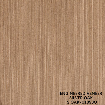 Legno ingegneristico Veneer Quarter Cut Of Silver Oak Sheet Spessore 0,4 mm per per la faccia del gabinetto