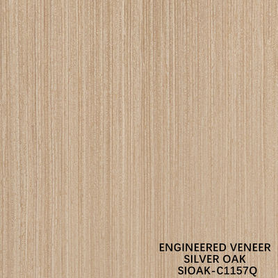 Legno ingegneristico Veneer Quarter Cut Of Silver Oak Sheet Spessore 0,4 mm per per la faccia del gabinetto