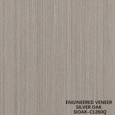 Legno ingegneristico Veneer Quarter Cut Of Silver Oak Sheet Spessore 0,4 mm per per la faccia del gabinetto