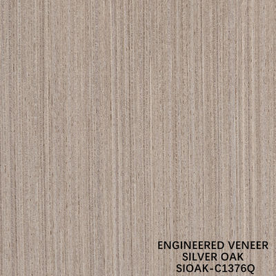 Legno ingegneristico Veneer Quarter Cut Of Silver Oak Sheet Spessore 0,4 mm per per la faccia del gabinetto